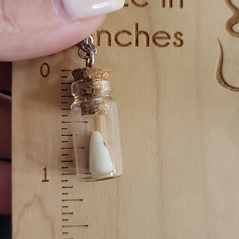 GLOWING GHOST IN A BOTTLE NECKLACE